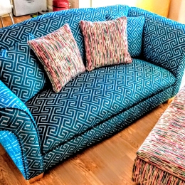 Sofa & chair recovered