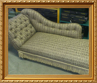 Re-upholstered chaise longue