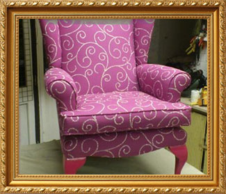 Re-upholstered chair