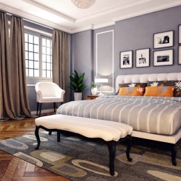 Re-upholstered bedroom furniture