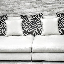 Zebra print sofa